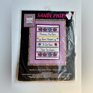VTG Sandi Phipps Counted Cross Stitch Mothers are Sent from Heaven 1021 Kit New